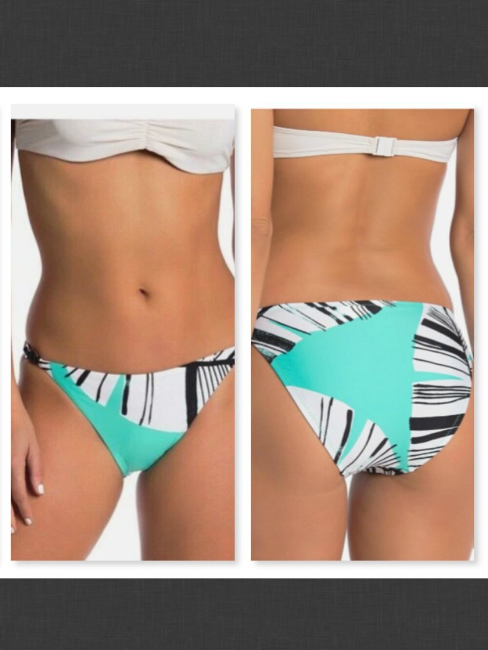 Trina Turk Copacabana Geometric Hipster Bikini Bottoms Size 8